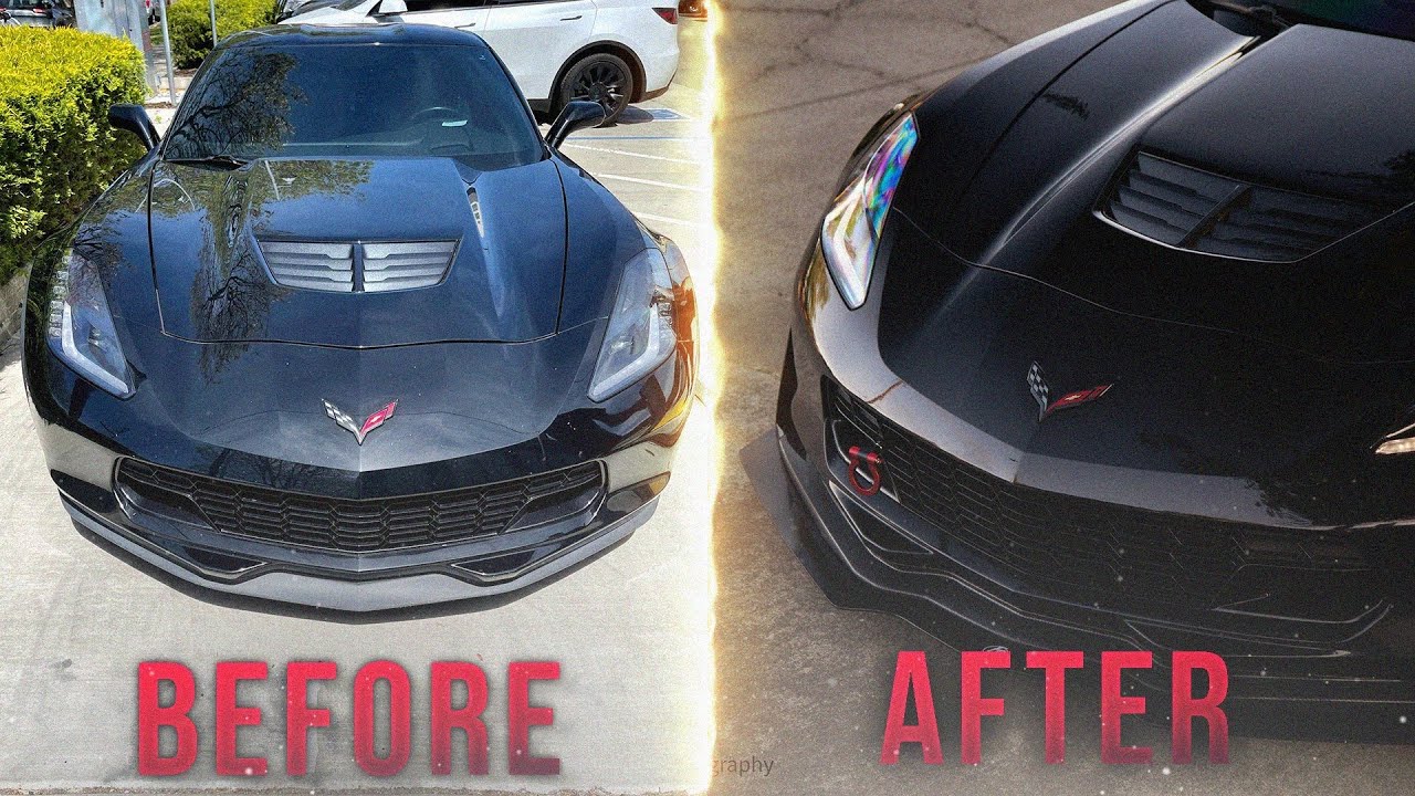 C7 Corvette Z06 Gets $2,000 in Carbon Fiber + Custom Front Splitter!