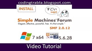 Install SimpleMachines Forum ( SMF ) 2.0.12 on Windows 7 localhost  XAMPP 5.6.28 byAO