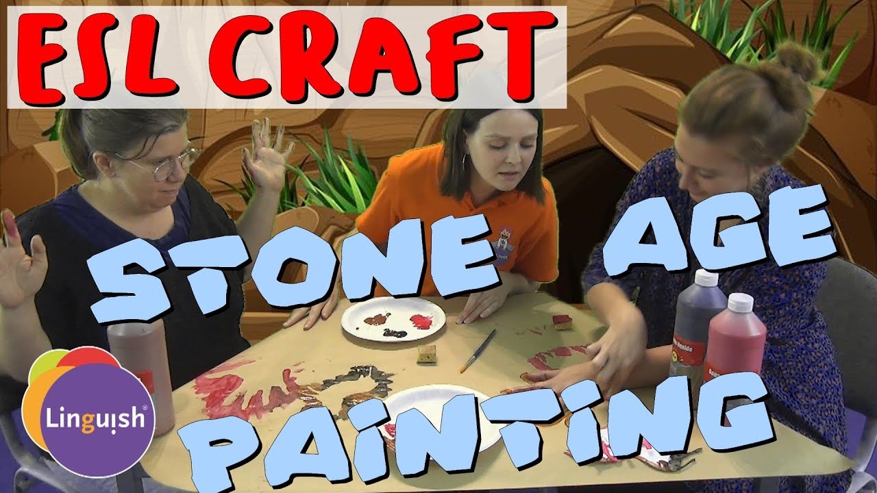 Linguish ESL Craft // Stone age painting // LT454