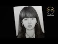 How to draw a blackpink lisa step by step pencil drawing tutorial  girl face drawing tutorial