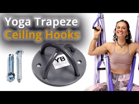 How To Hang Your Yoga Trapeze With Ceiling Hooks Youtube