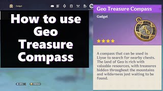 How to use Geo Treasure Compass | Genshin Impact