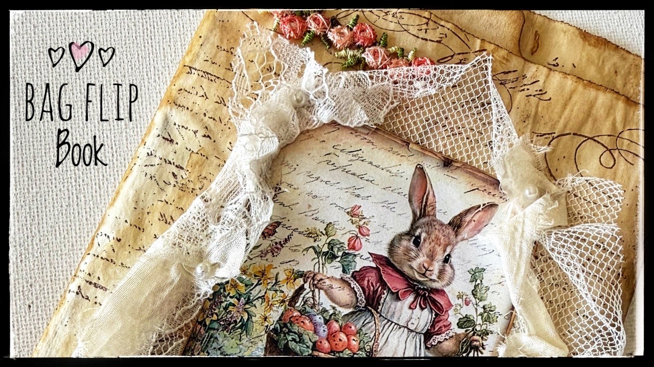 Bag Flip Book  - Gift - Spring Ephemera - Journal Ephemera