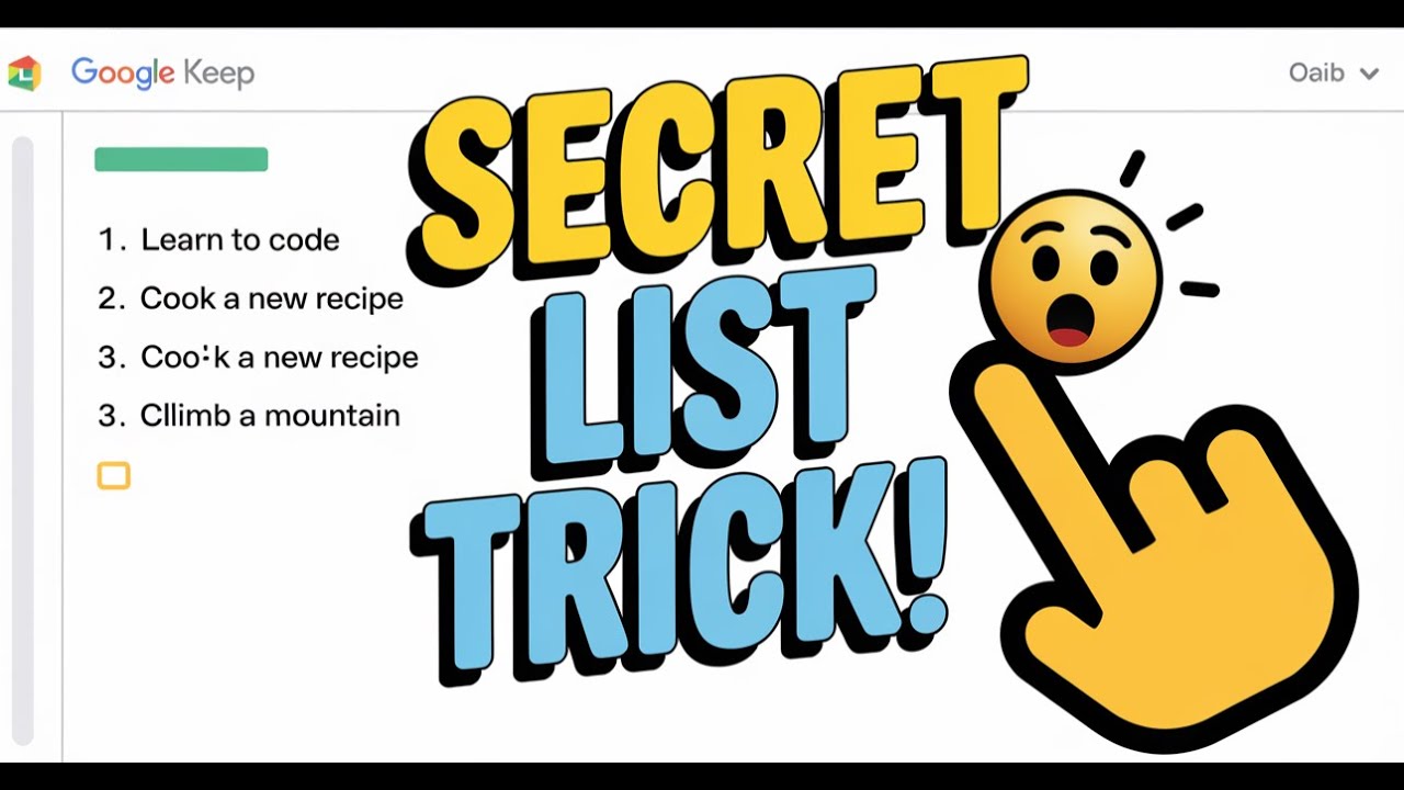 🔢 Hidden Trick for Numbered Lists in Google Keep!