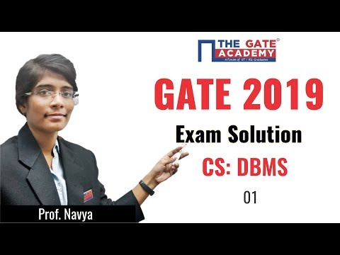 GATE 2019 Answer Key - Video Solution for Computer Science Engineering | DBMS - 01