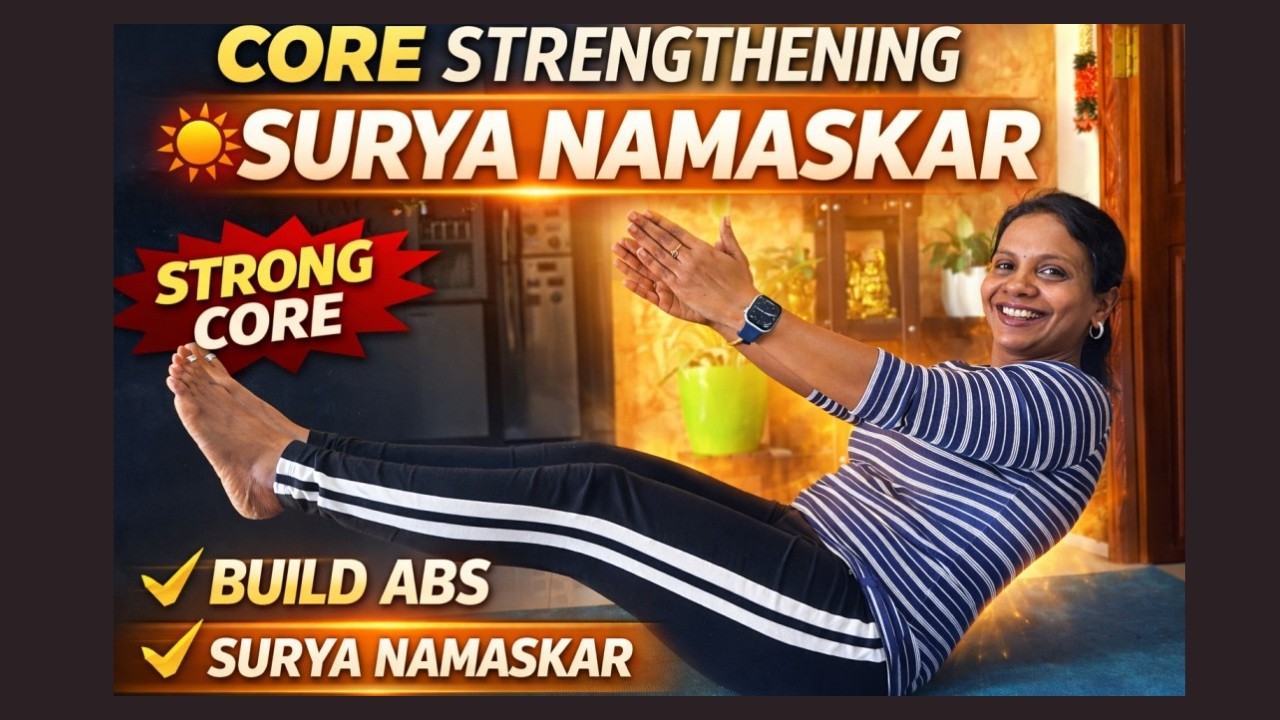 Core Strengthening Surya Namaskar | Build Abs & Full Body Strength #corestrength #suryanamaskar