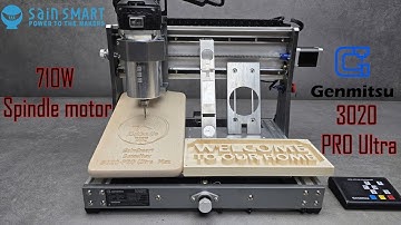 New powerful Sainsmart Genmitsu 3020 Pro Ultra. 710W Spindle . Cuts aluminum easily and precisely