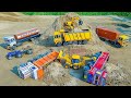 JCB Tractor Cartoon | Swaraj Tractor And 3DX Tracks Muddy Loaded 3DX JCB | Jcb Ki Khudai | Cartoon