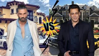 Salman khan vs Sunil shetty Lifestyle Comparison 2025 | Cars Collection | House | Networth | Hindi