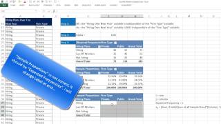 Excel 2013 Statistical Analysis #73: Chi-Square Test Independence 2 Categorical Var. (PivotTables)