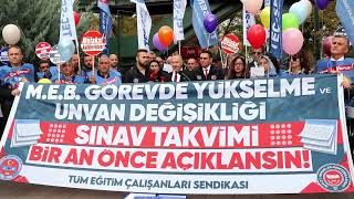 Genel Başkan Vekilimiz S.burçin Poyrazin Meb Önünde Gerçekleştirdiği Basın Açıklaması.