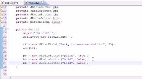Java Programming Tutorial - 66 - JRadioButton