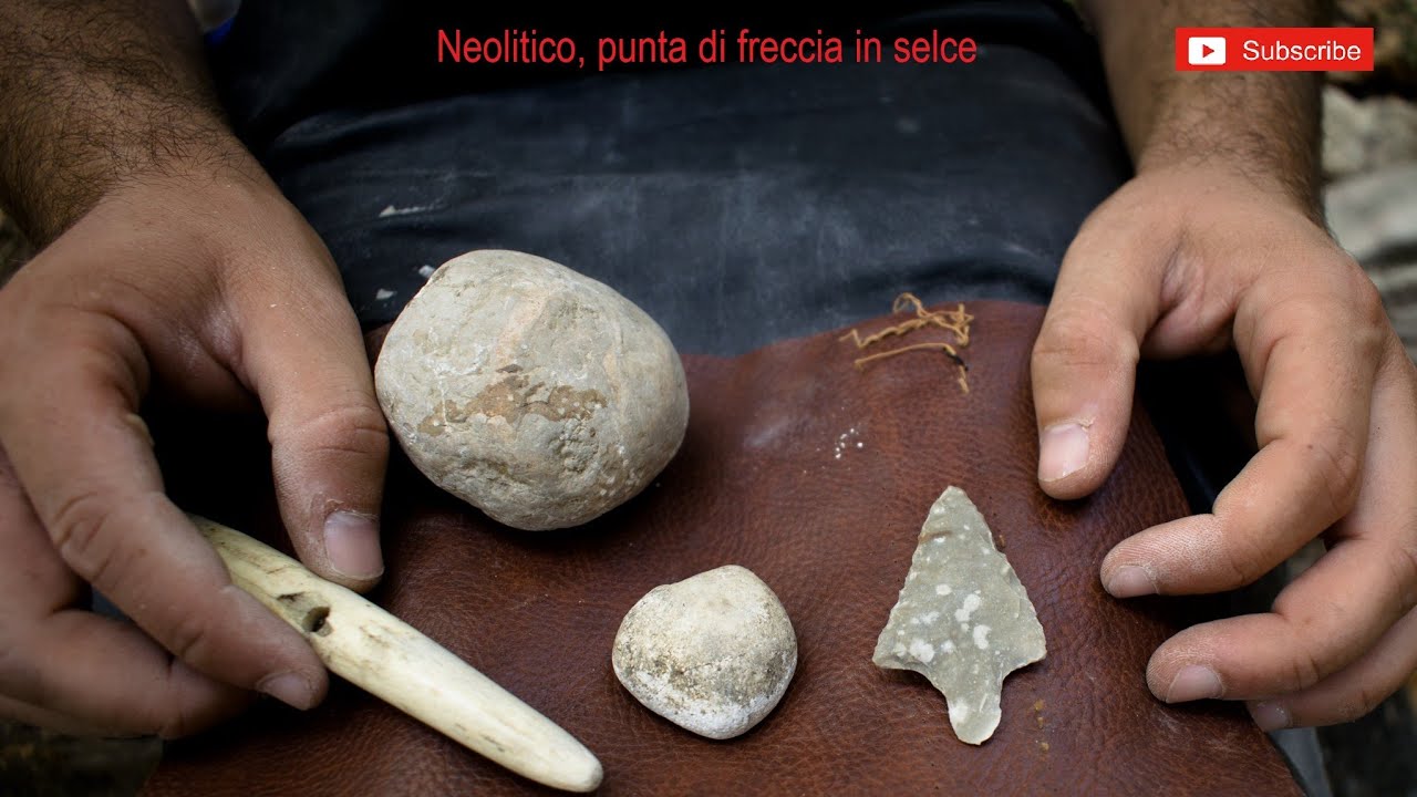 Preistoria, punta di freccia in selce