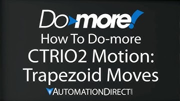 BRX Do-more CTRIO2 Motion Trapezoid Moves from AutomationDirect