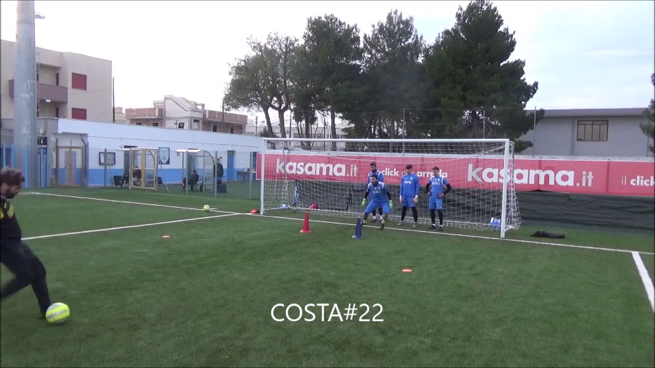 Allenamento Portieri Di Calcio.Andature Spostamenti Con Gesto Tecnico.