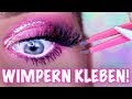 WIE KLEBE ICH falsche WIMPERN an? ♡ Fake lashes ankleben | Marvyn Macnificent