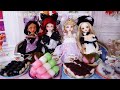 プリンセス 猫のドレスに着せ替え お団子 餅パーティー ラプンツェル アリエル ジャスミン オーロラ姫 お姫様 ドール PRINCESS MOCHI PARTY
