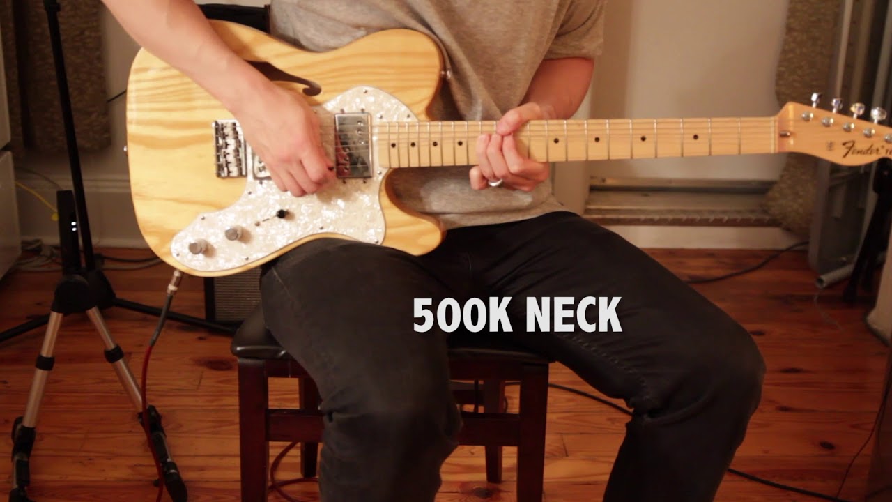 250k vs 500k pots Fender 72 Thinline Telecaster YouTube