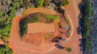 Aerial view of the mysterious Kolomoki Mounds - Georgia