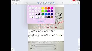 SM3.01.20 — Pascal’s Triangle for Expanding Binomials