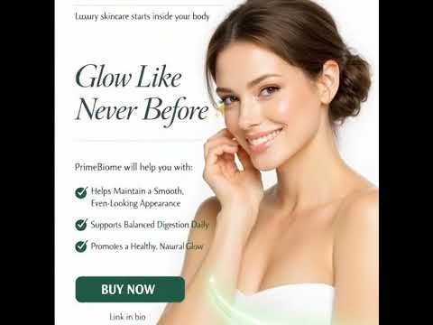 Clear skin, balanced gut & graceful aging | Support your body the natural way | Try PrimeBiome 🌿