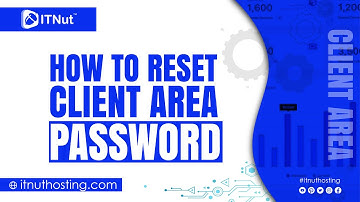 How to Reset Client Area Password - IT Nut Hosting