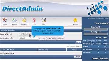 How to manage URL redirects in DirectAdmin