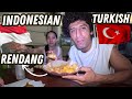 Trying First time PADANG FOOD INDONESIAN girlfriend 😆🇮🇩🇹🇷