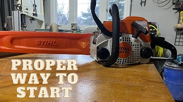 Proper Way to Start a Stihl Chainsaw (ms 170)