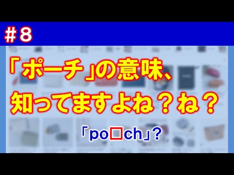 #8【ポーチとは？】「奪う」を体現しよう！(ポーチの話 その1)