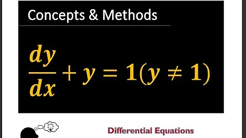 '(dy/dx)+y=1' || dy/dx+y=1 || find the general solution of dy/dx+y=1 ||