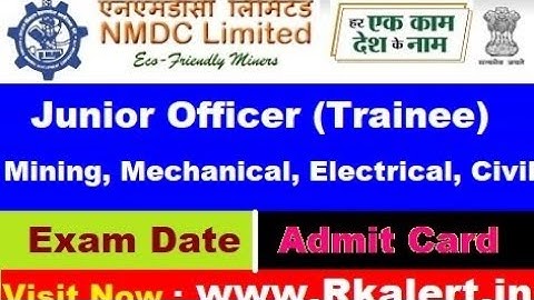 NMDC Admit Card 2021 for Personal Interview of the post Junior Manager M-02| NMDC Admit Card 2021 |