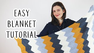 Easy Knit Baby or Lap Blanket Tutorial | Free Pattern (please read description )