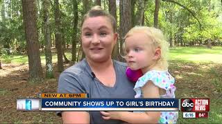 Community shows up for 3-year-old's birthday party when no one else did