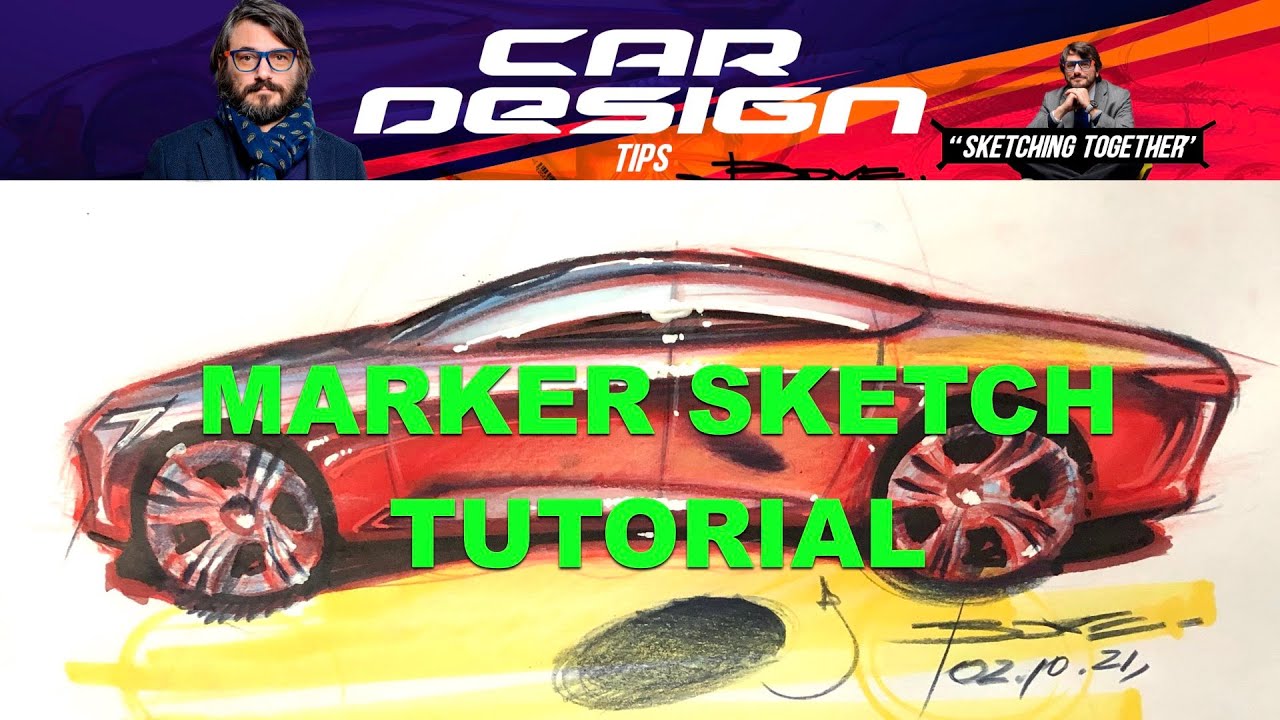 How to Draw Cars - AUDI Marker Color Sketch Tutorial Luciano Bove - YouTube