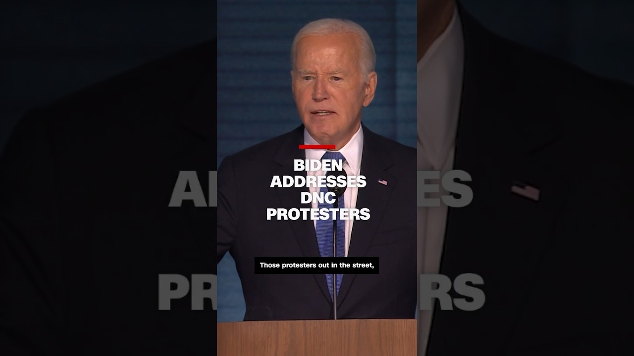 Biden addresses DNC protesters