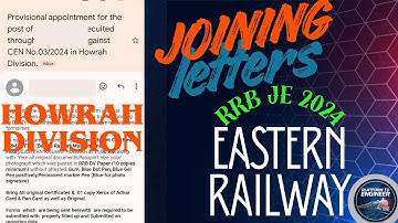 RRB JE 2024: Joining Email Update from RRB Kolkata | Document Format Explained! #indianrailways