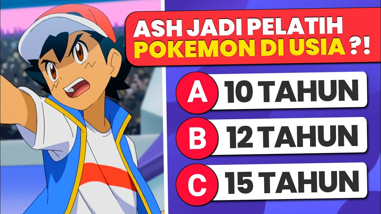 ⚡ASH MULAI MENJADI PELATIH POKEMON PADA USIA ?! [QUIZ POKEMON JOURNEY THE SERIES #1]🐾