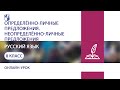 Русский язык. Определённо-личные предложения. Неопределённо-личные предложения