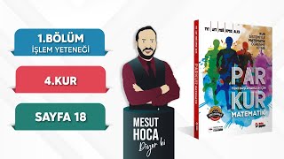 Meti̇n Yayinlari Parkur Matemati̇k İşlem Yeteneği̇ 1.Bölüm 4.Kur 18.Sayfa Çözümleri̇ Resimi