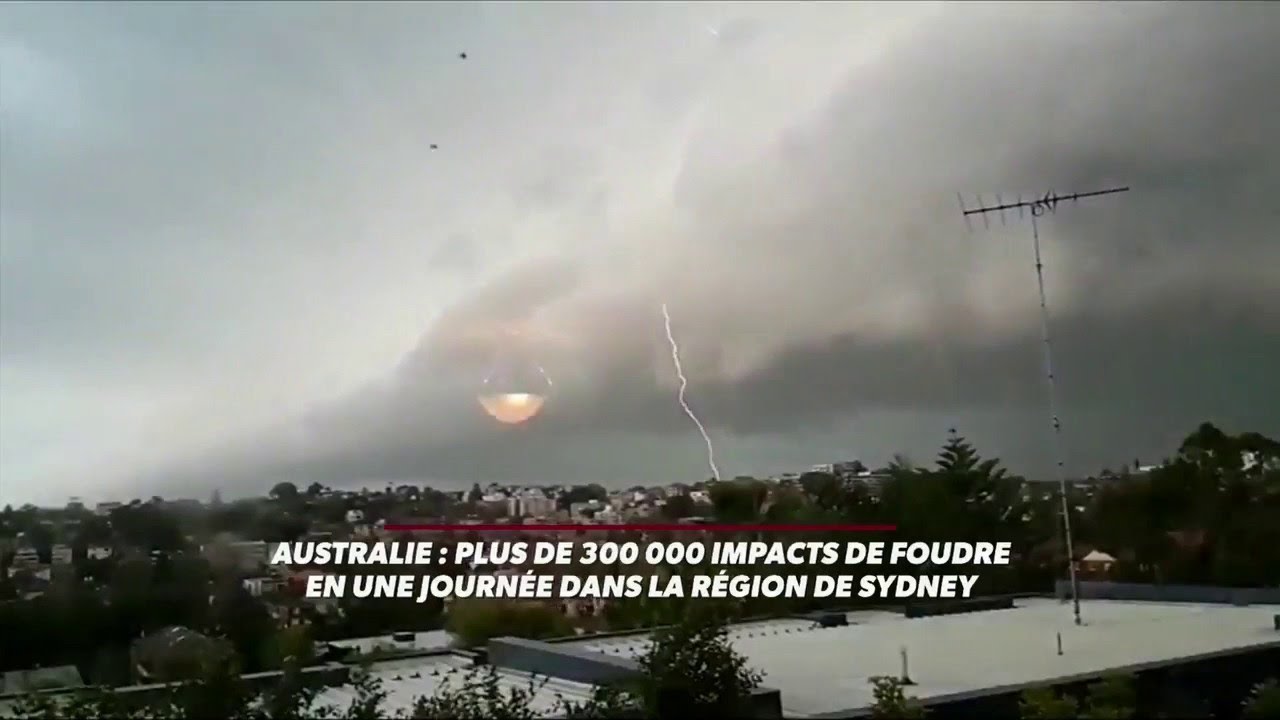 Australie: plus de 300.000 impacts de foudre en une journée à Sydney
