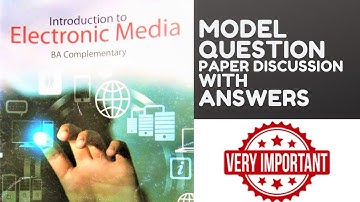 Model Question paper discussion with Answers-Introduction to Electronic Media | Yahya Yahi
