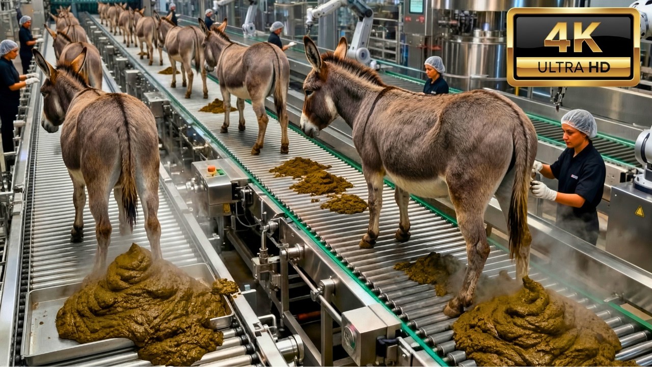 Inside the Donkey Dung Power Factory: How Animal Waste Is Turned Into Electricity  (Full Process)