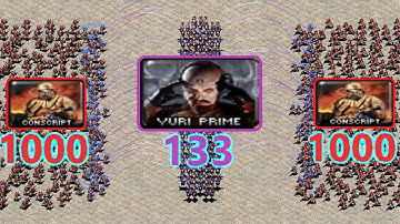 Making a Yuri sandwich - vs Conscripts - Same Cost - Red Alert 2