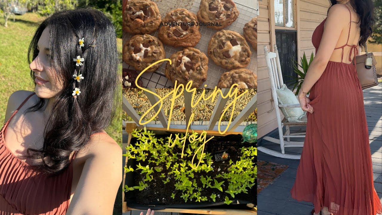 Spring Vlog: baking, dinner ideas, laundry hack & more! 🧺☀️🫧🌱