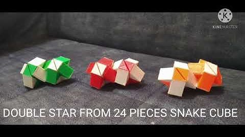 How to make a DOUBLE STAR from the 24 pieces snake cube /SLOW TUTORIAL/ BRAIN TWISTER