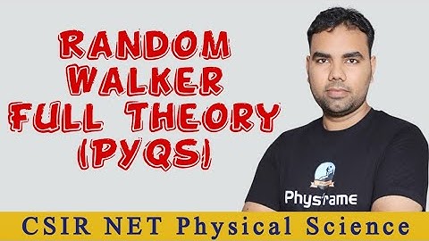 Random Walker | CSIR NET Physical Science| Statistical Physics||✓