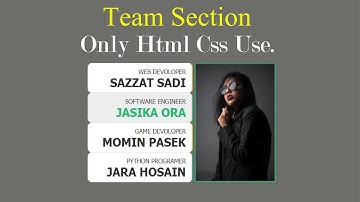 Animated Team section design use html css || team section hover effect design use html css || 2020
