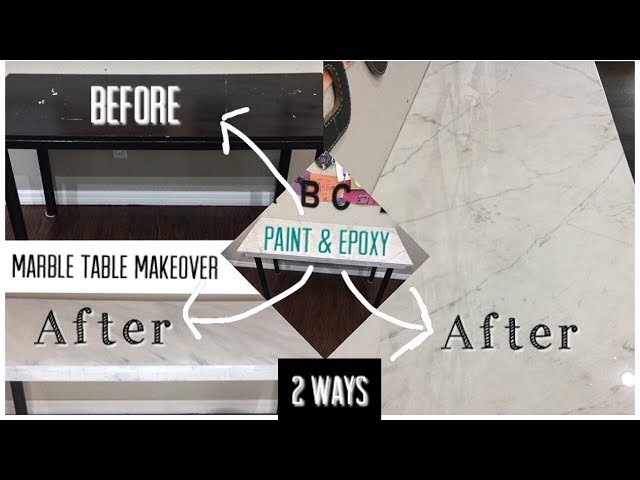 Using Epoxy to Create a Faux Marble Top: Glam Desk Makeover