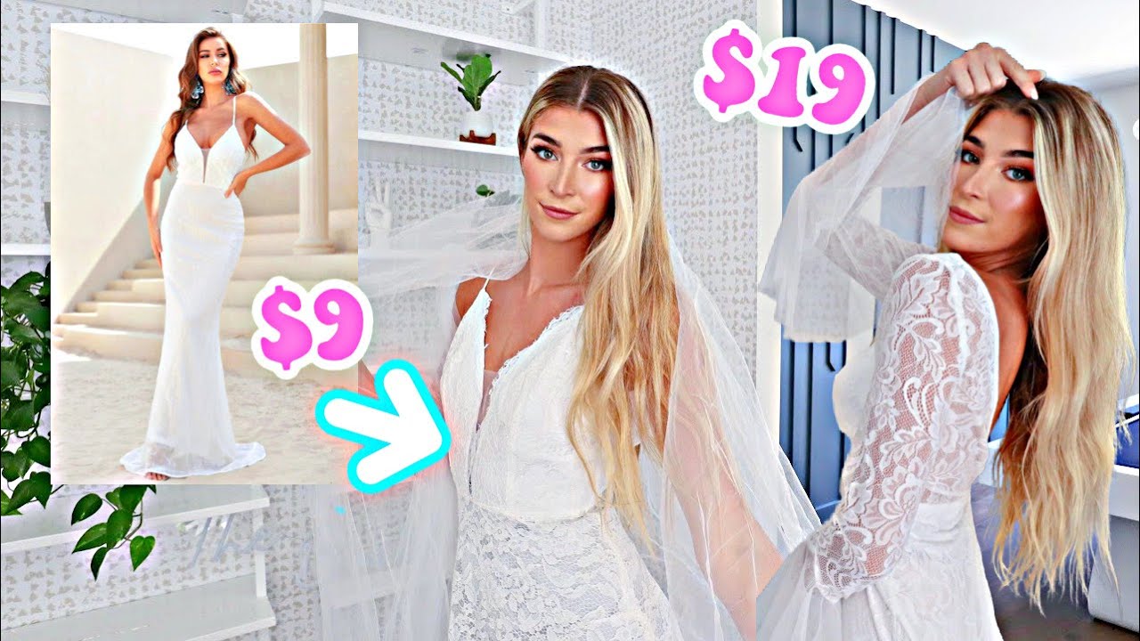 I Bought the CHEAPEST WEDDING DRESSES Online! - YouTube